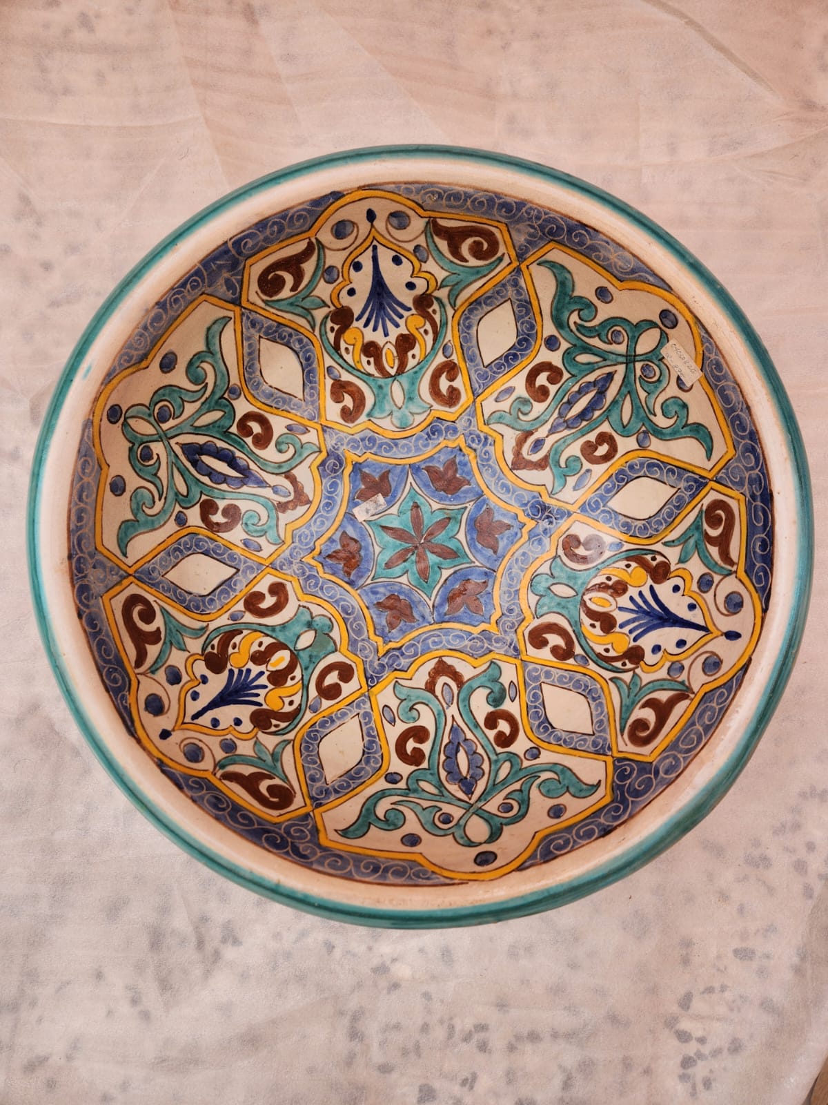 Large Polychrome ceramic plate