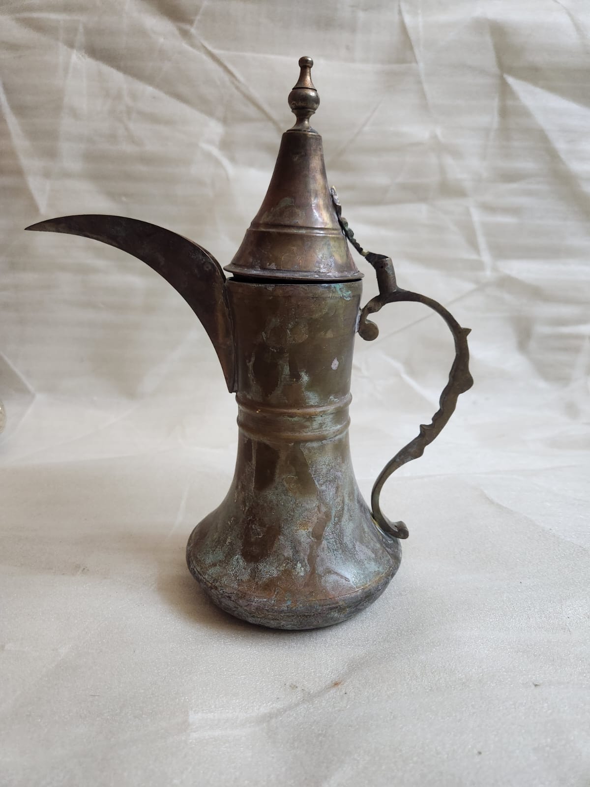 Flat bottomed Copper Arabic coffee dallah